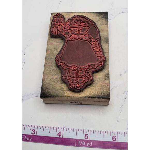 Blonde Ballerina Girl In Spring Dress Stampassions Wood Mounted Rubber Stamp - Picture 6 of 7